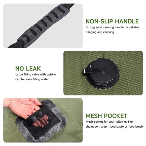 Solar Portable Shower Bag, 5 Gal/20L Solar Heating Camping Shower Bag - Picture 10 of 10